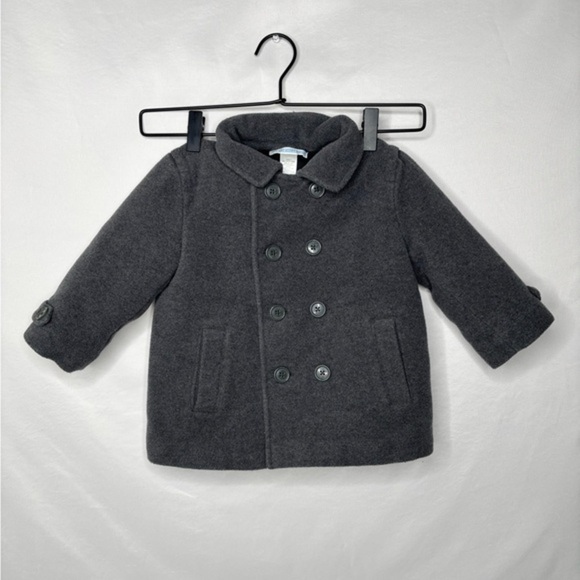 Janie and Jack Baby Wool Cashmere Peacoat size 12-24 months - Picture 1 of 8